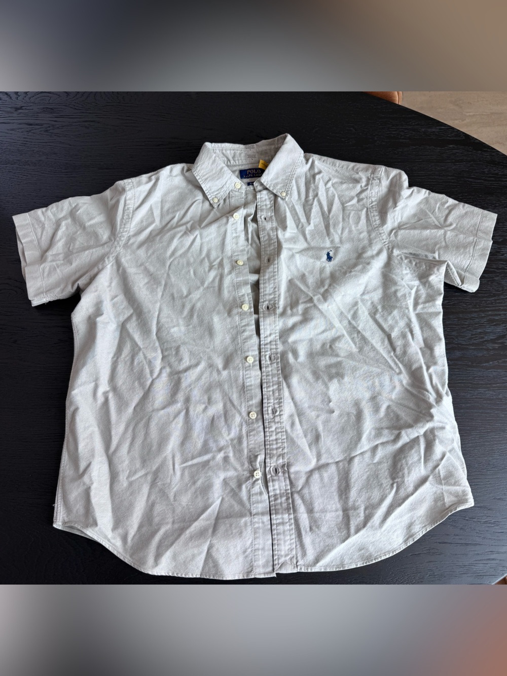 Classic Light Gray Button-Down Shirt - men’s large. polo Ralph Lauren with tag.